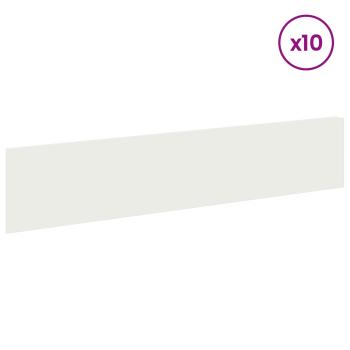 Rasenkante 10 stk. 100 x 22 cm Stahl Weiß