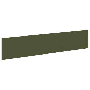 Rasenkante 10 stk. 100 x 22 cm Stahl Olivgrün