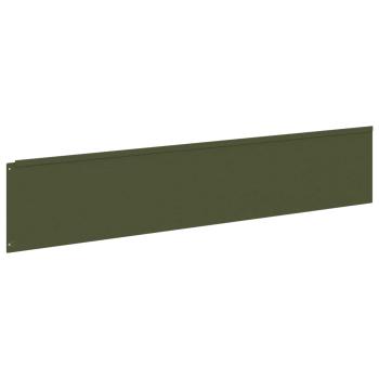 Rasenkante 10 stk. 100 x 22 cm Stahl Olivgrün
