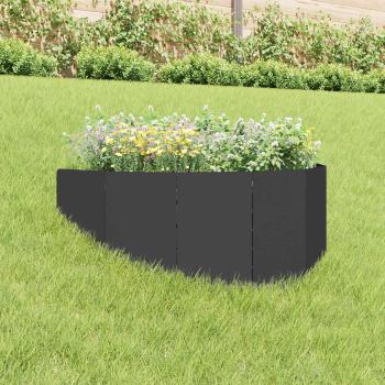 ARDEBO.de - Raseneinfassung 100 x 45 cm Stahl Schwarz