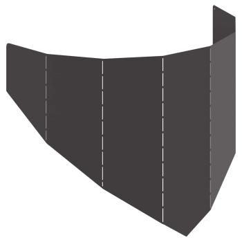 Raseneinfassung 100 x 45 cm Stahl Schwarz