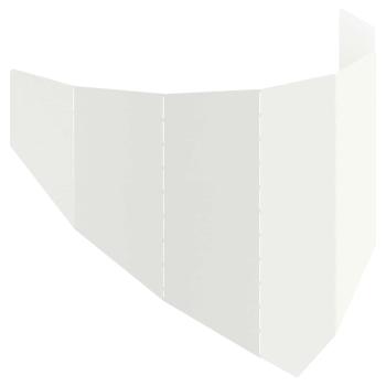Raseneinfassung 100 x 45 cm Stahl Weiß