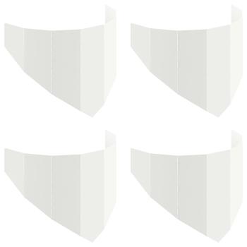 Raseneinfassung 4 stk. 100 x 45 cm Stahl Weiß