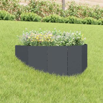 ARDEBO.de - Raseneinfassung 100 x 45 cm Stahl Anthrazit