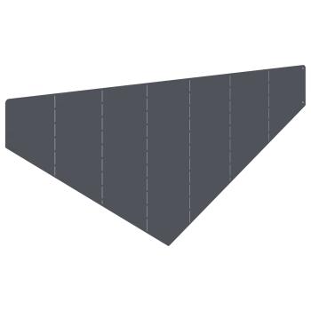 Raseneinfassung 100 x 45 cm Stahl Anthrazit