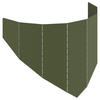 Raseneinfassung 100 x 45 cm Stahl Olivgrün