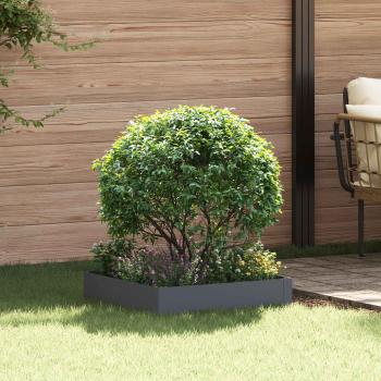 ARDEBO.de - Raseneinfassung 60 x 60 x 20 cm Stahl Anthrazit
