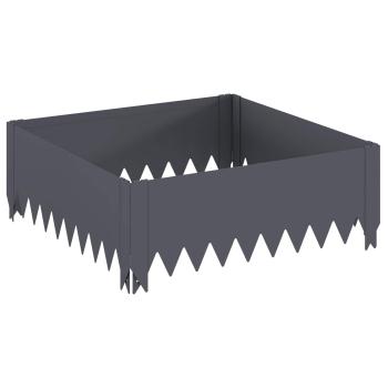Raseneinfassung 60 x 60 x 20 cm Stahl Anthrazit