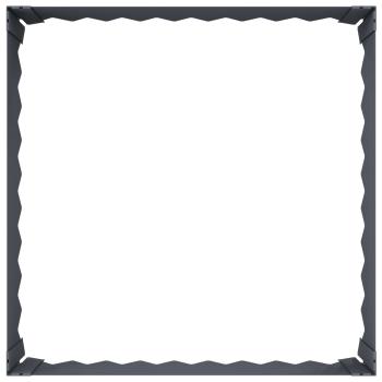 Raseneinfassung 60 x 60 x 20 cm Stahl Anthrazit