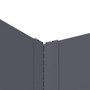 Raseneinfassung 60 x 60 x 20 cm Stahl Anthrazit