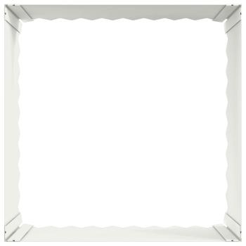 Raseneinfassung 4 stk. 60 x 60 x 35 cm Stahl Weiß