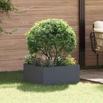 ARDEBO.de - Raseneinfassung 60 x 60 x 35 cm Stahl Anthrazit
