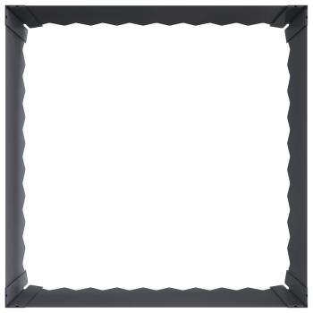 Raseneinfassung 60 x 60 x 35 cm Stahl Anthrazit
