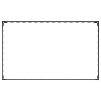 Raseneinfassung 4 stk. 100 x 60 x 20 cm Stahl Schwarz
