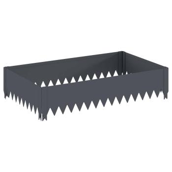 Raseneinfassung 100 x 60 x 20 cm Stahl Anthrazit
