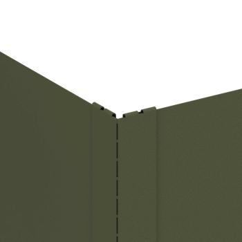 Raseneinfassung 100 x 60 x 20 cm Stahl Olivgrün