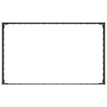 Raseneinfassung 4 stk. 100 x 60 x 35 cm Stahl Schwarz