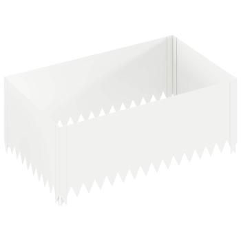 Raseneinfassung 4 stk. 100 x 60 x 35 cm Stahl Weiß