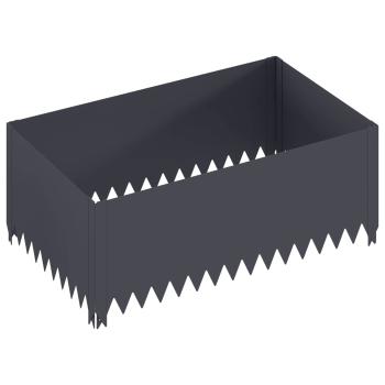 Raseneinfassung 100 x 60 x 35 cm Stahl Anthrazit