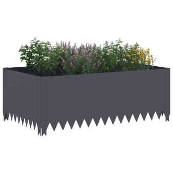 Raseneinfassung 100 x 60 x 35 cm Stahl Anthrazit