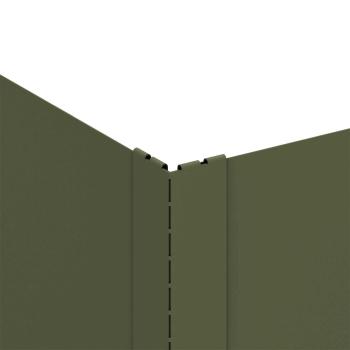 Raseneinfassung 100 x 60 x 35 cm Stahl Olivgrün
