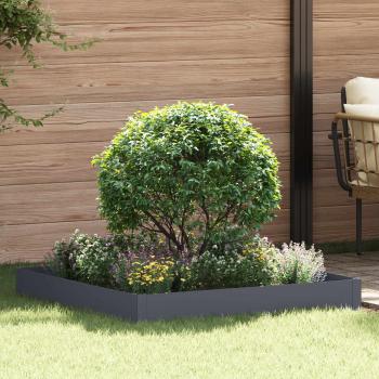 ARDEBO.de - Raseneinfassung 100 x 100 x 20 cm Stahl Anthrazit