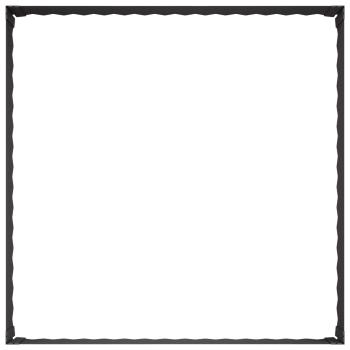Raseneinfassung 4 stk. 100 x 100 x 35 cm Stahl Schwarz