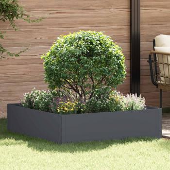 ARDEBO.de - Raseneinfassung 100 x 100 x 35 cm Stahl Anthrazit