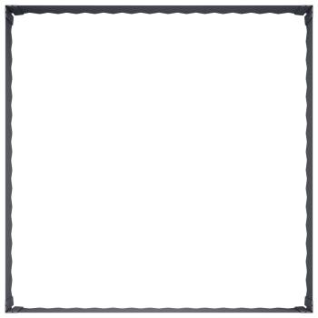 Raseneinfassung 100 x 100 x 35 cm Stahl Anthrazit
