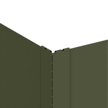 Raseneinfassung 100 x 100 x 35 cm Stahl Olivgrün