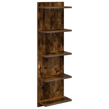 Wandregal Raucheiche 30 x 15 x 100 cm Holzwerkstoff