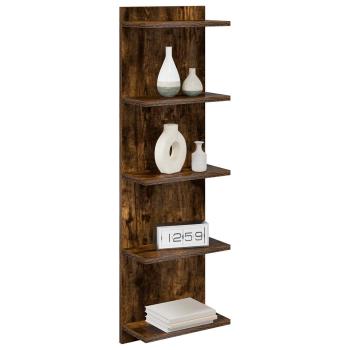 Wandregal Raucheiche 30 x 15 x 100 cm Holzwerkstoff