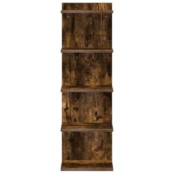 Wandregal Raucheiche 30 x 15 x 100 cm Holzwerkstoff