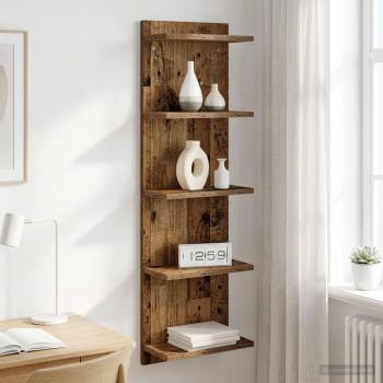 ARDEBO.de - Wandregal Altholz 30 x 15 x 100 cm Holzwerkstoff