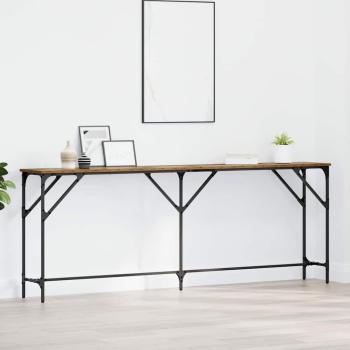 ARDEBO.de - Konsolentisch Altholz 200 x 29 x 75 cm Schichtholz und Metall