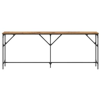 Konsolentisch Altholz 200 x 29 x 75 cm Schichtholz und Metall