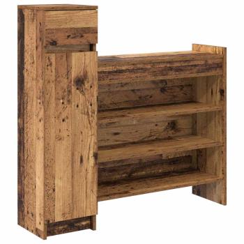 Schuhschrank 100,5 x 28 x 100 cm Holzwerkstoff Altholz
