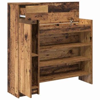 Schuhschrank 100,5 x 28 x 100 cm Holzwerkstoff Altholz
