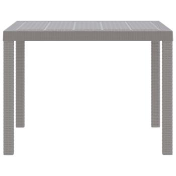 Gartentisch Hellgrau 100 x 100 x 73 cm Poly-Rattan