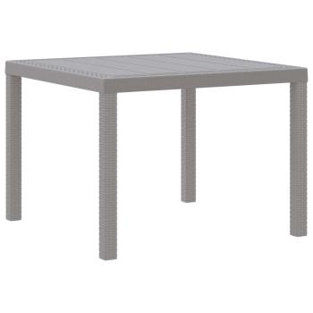 Gartentisch Hellgrau 100 x 100 x 73 cm Poly-Rattan