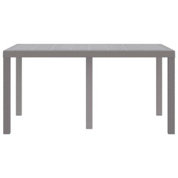 Gartentisch Hellgrau 150 x 100 x 73 cm Poly-Rattan