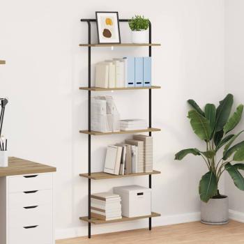 ARDEBO.de - Bücherregal 5 Ebenen 60 x 24 x 168 cm Holzwerkstoff