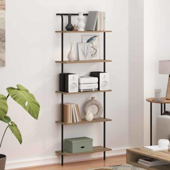 Bücherregal 5 Ebenen 60 x 24 x 168 cm Holzwerkstoff