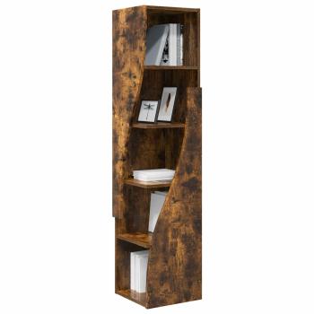 Eckschrank 32 x 32 x 140 cm Holzwerkstoff Räuchereiche