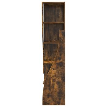 Eckschrank 32 x 32 x 140 cm Holzwerkstoff Räuchereiche