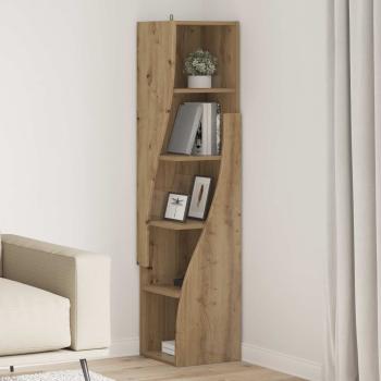 ARDEBO.de - Eckschrank 32x32x140cm Holzwerkstoff Artisan-Eiche