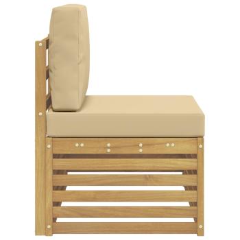 Outdoor Endsofa Weiß 91 x 63 x 73 cm Massivholz Akazie