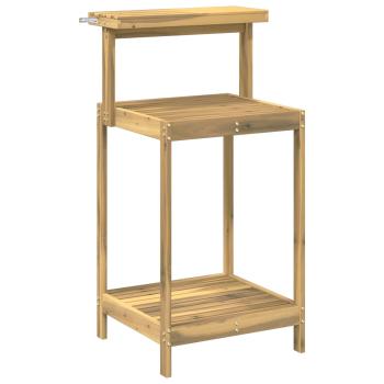 Outdoor Umtopfbank 56,5 x 48,5 x 107 cm Massivholz Akazie Weiß