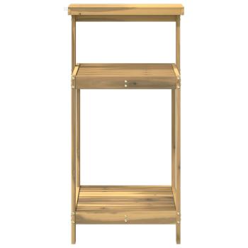 Outdoor Umtopfbank 56,5 x 48,5 x 107 cm Massivholz Akazie Weiß
