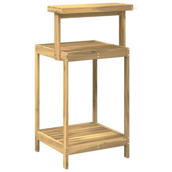 Outdoor Umtopfbank 56,5 x 48,5 x 107 cm Massivholz Akazie Weiß